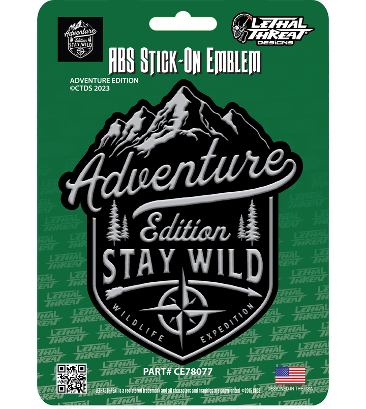 ADVENTURE EDITION BLACK & CHROME Peel n Stick Abs Emblem