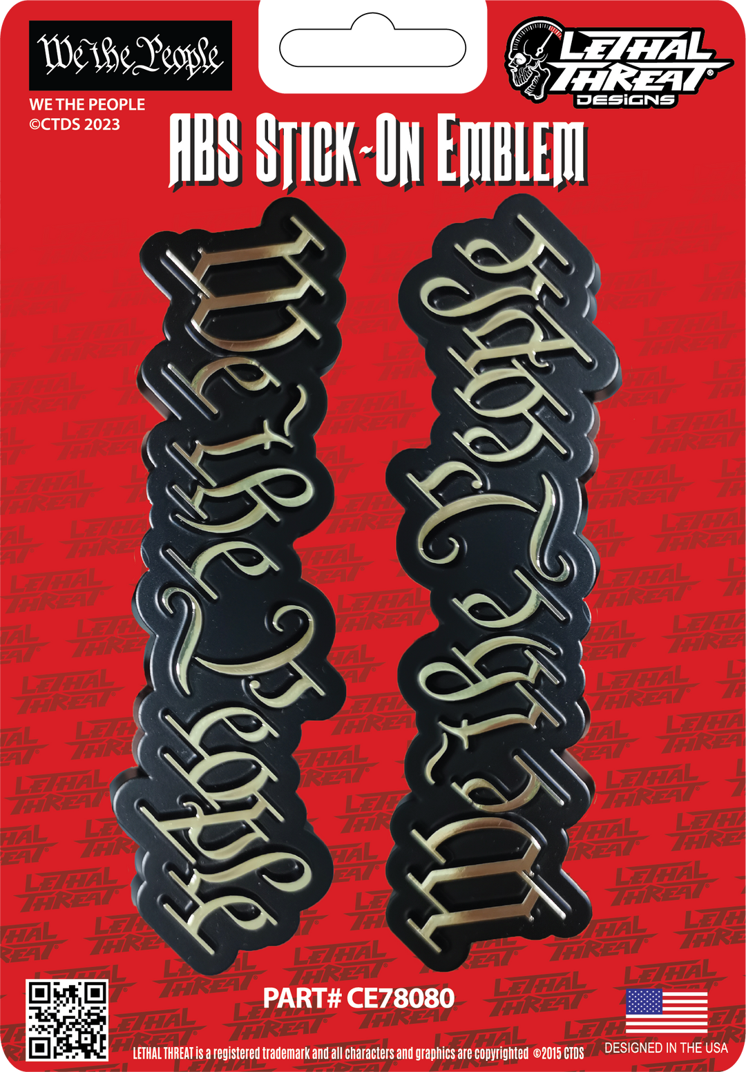 WE THE PEOPLE Peel n Stick Abs Emblem