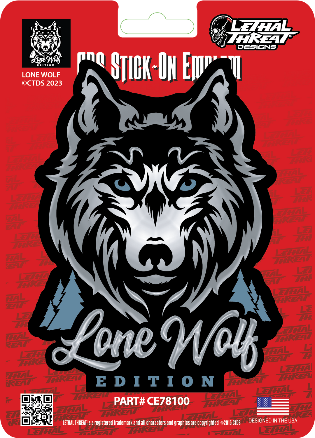 LONE WOLF Peel n Stick Abs Emblem
