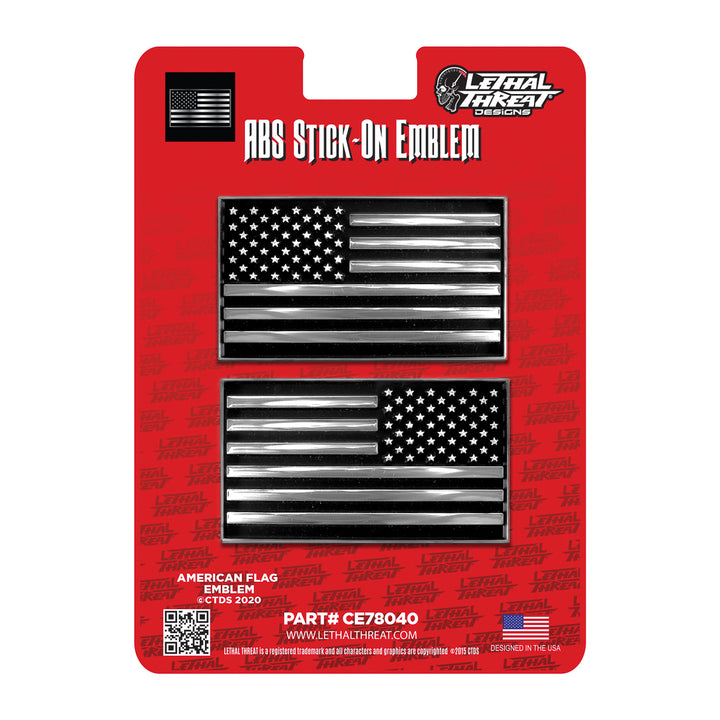 American Flag Left & Right Peel n Stick Abs Emblem