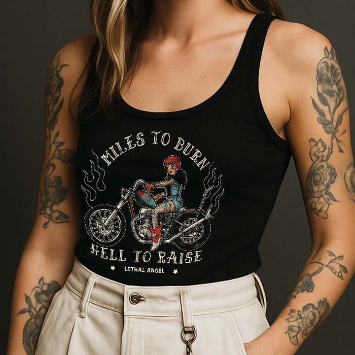 Miles To Burn Hell To Raise Tank Top | Lethal Angel®