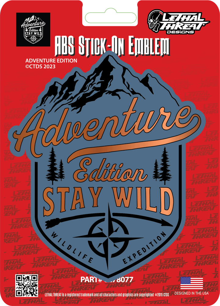 ADVENTURE EDITION Gray and Copper Peel n Stick Abs Emblem