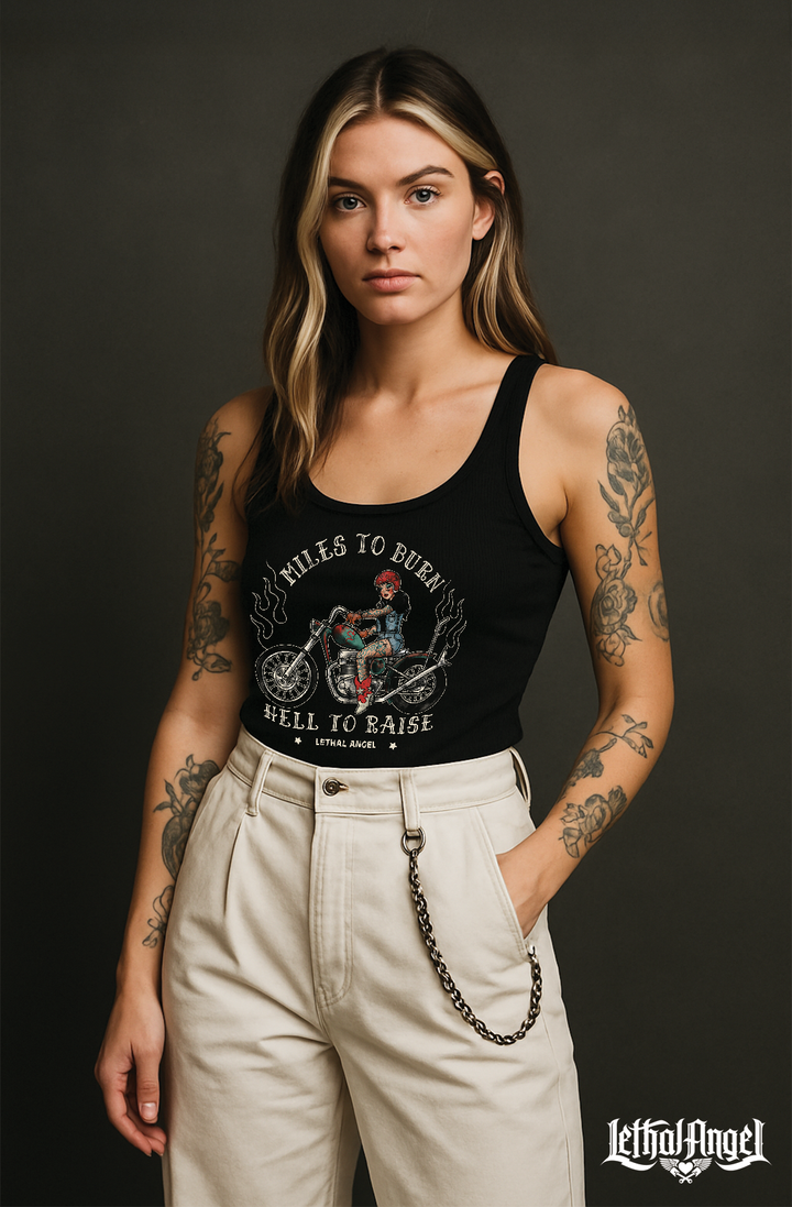 Miles To Burn Hell To Raise Tank Top | Lethal Angel®
