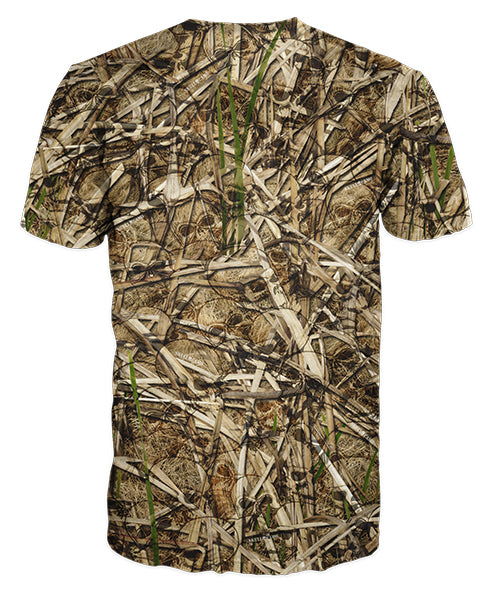 Winchester Official Men's T-Shirt - Camo Deer Skull Graphic, Military Green, Size X-Large