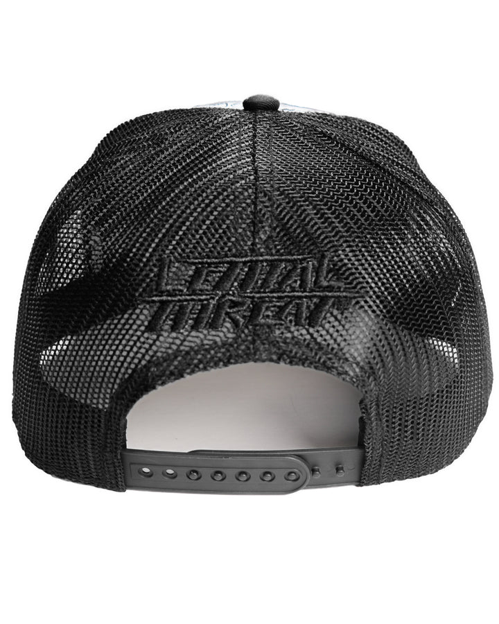 Live Fast Eyeball Lightning Bolt Trucker Style Hat