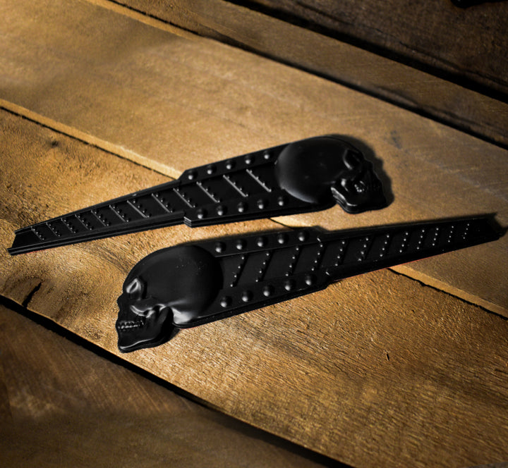Black Tactical Skull Set Peel n Stick ABS Emblems