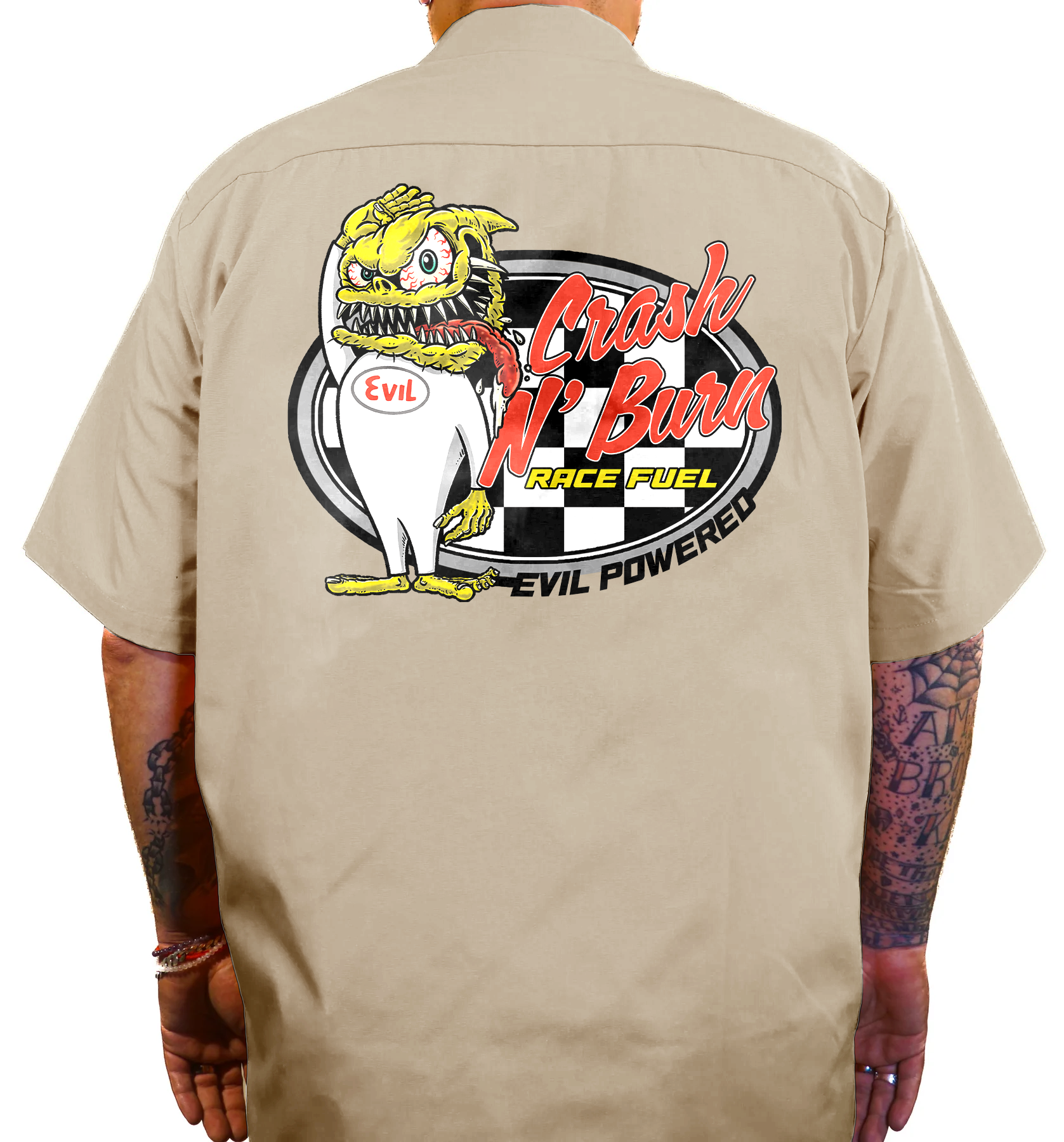 Crash N Burn Printed Work Shirt / Shop Shirt – Lethal Threat