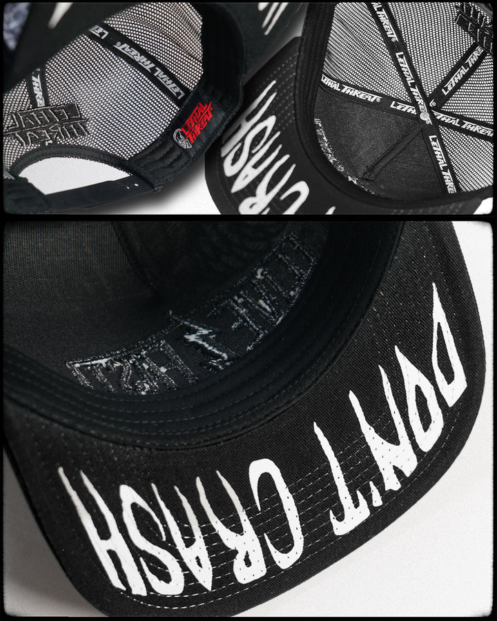 Live Fast Eyeball Lightning Bolt Trucker Style Hat