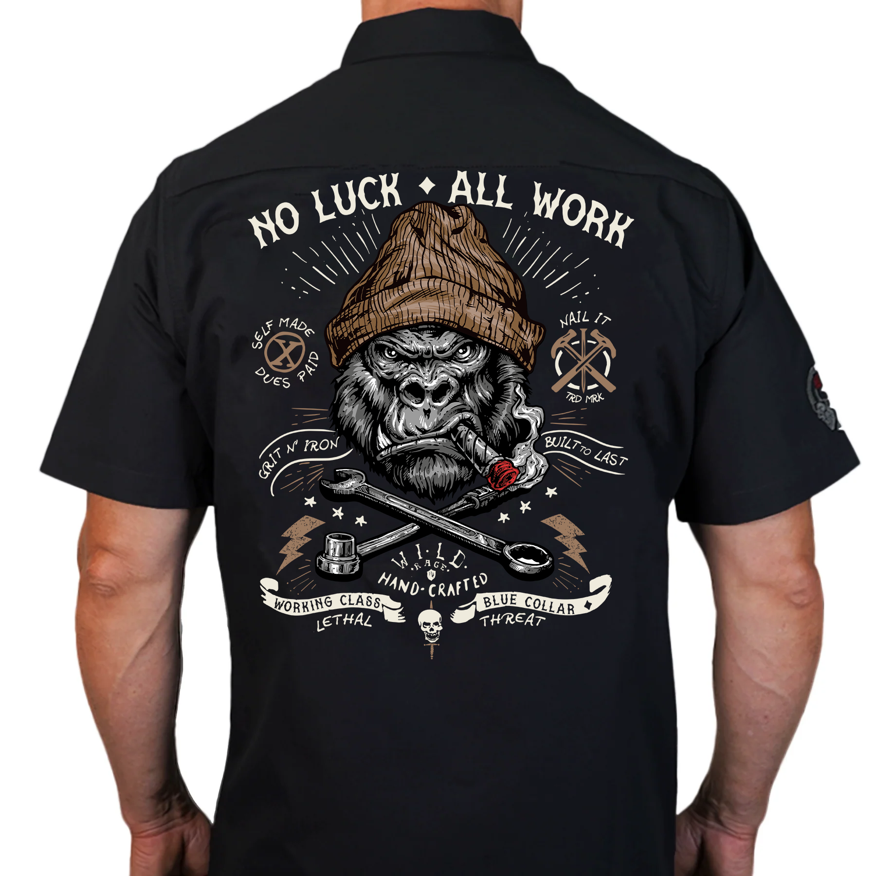 LT Custom Motorcycle Embroidered Shirt – Lethal Threat