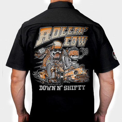 Rollin' Low Embroidered Work Shirt / Shop Shirt