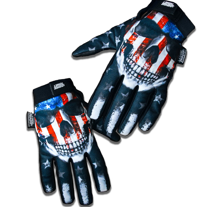 American Bad Ass Skull Hand Gloves