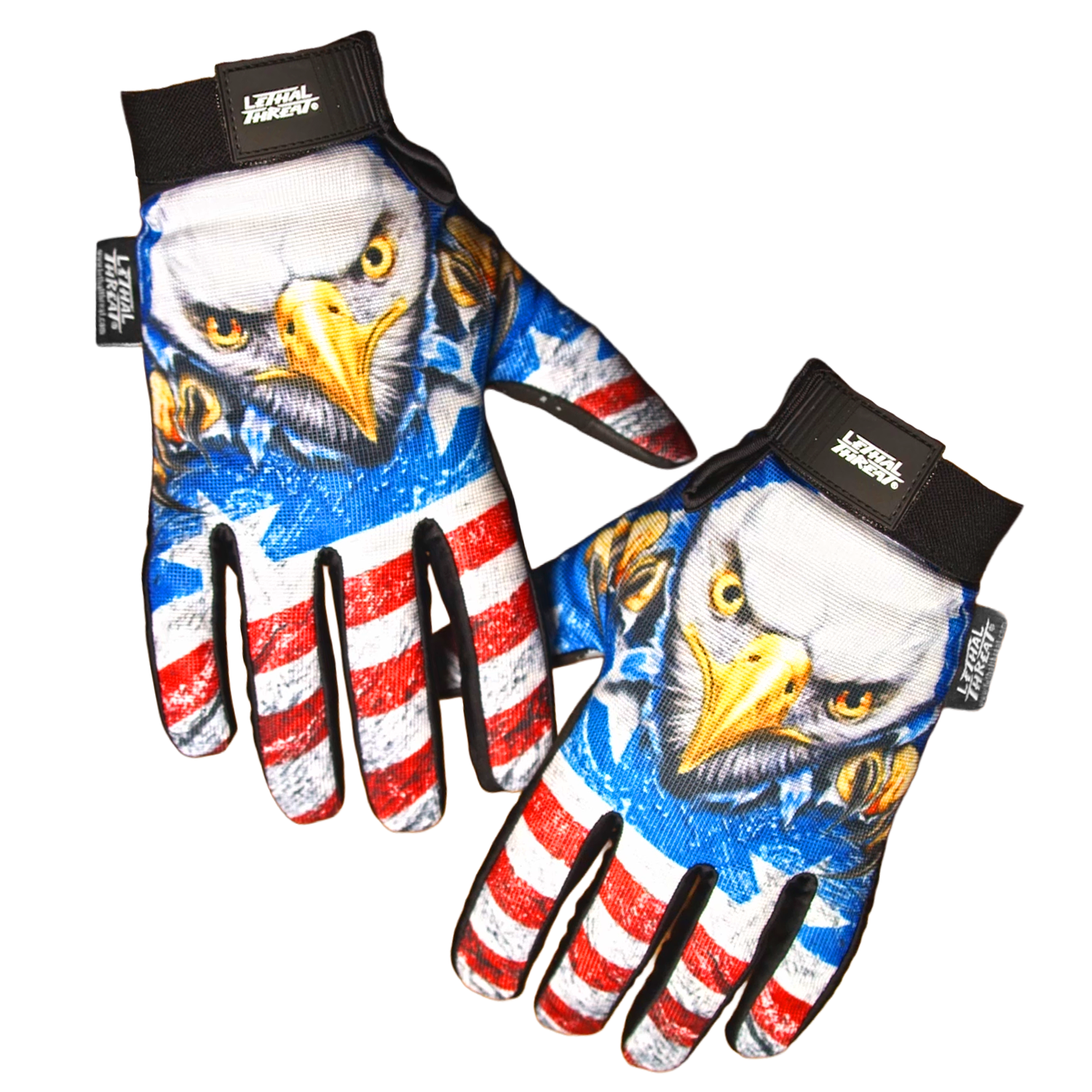 Lethal Threat Rip N Tear USA Eagle Gloves X Large