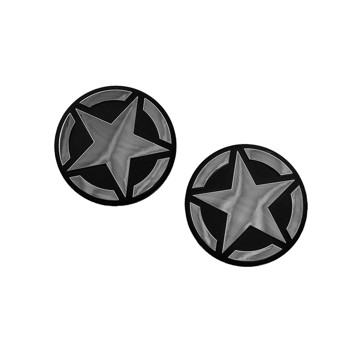 Tactical Star 2 Pack Peel n Stick ABS Emblem