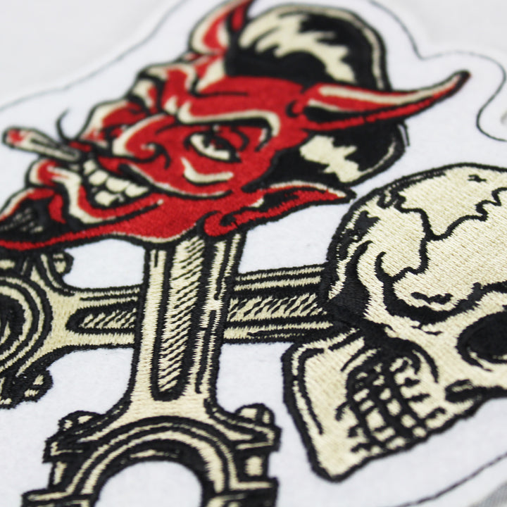 Raising Hell Skull n Devil Patch- Larger Version