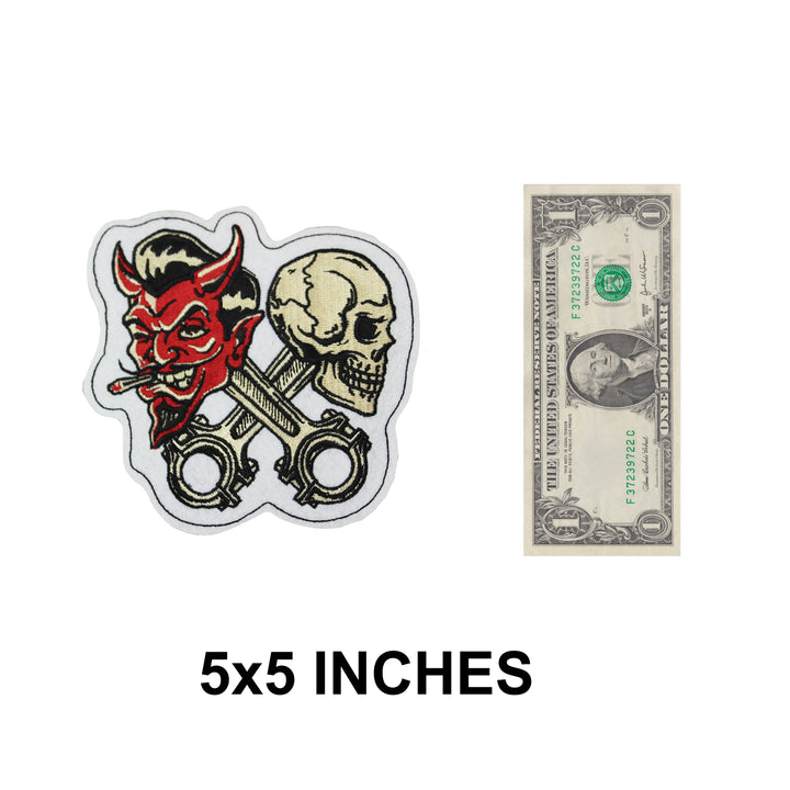 Raising Hell Skull n Devil Patch- Larger Version