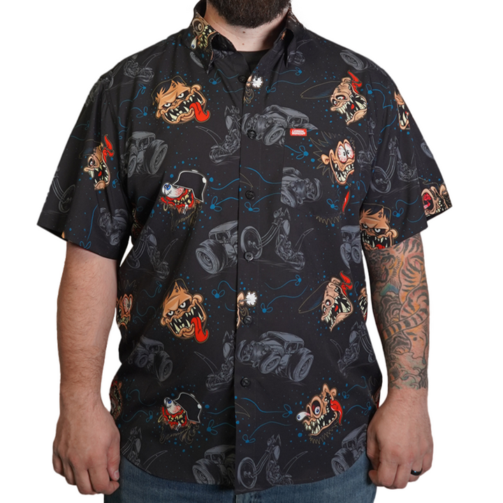 Monster Built Short Sleeve Button Down