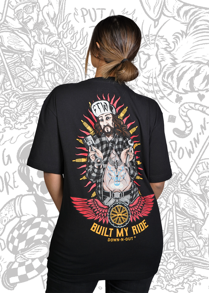 Built My Ride Black Tee