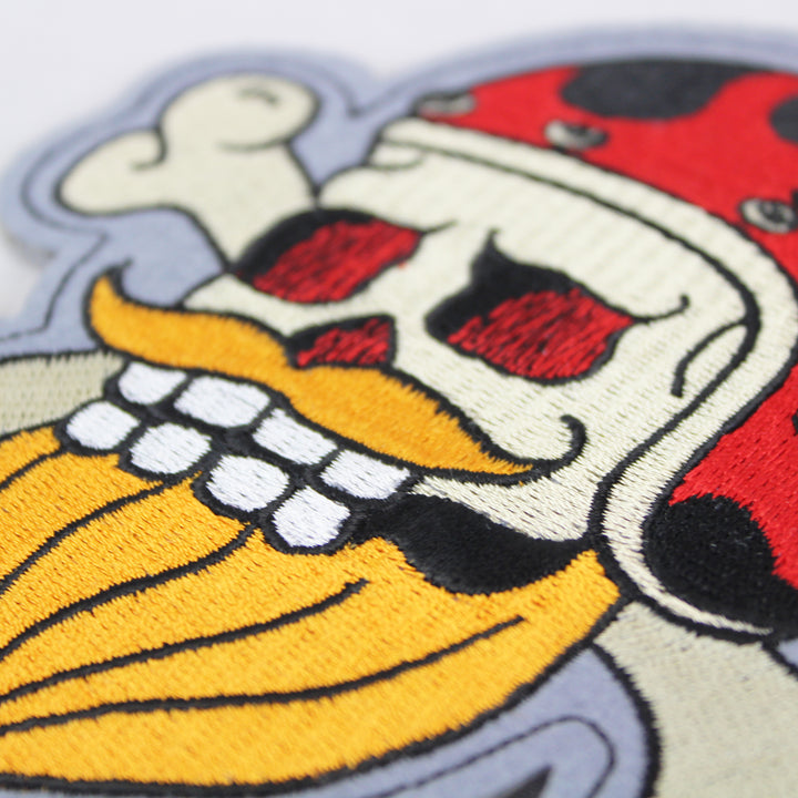 Bearded Biker Embroidered Patch