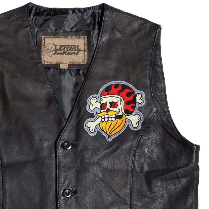 Bearded Biker Embroidered Patch
