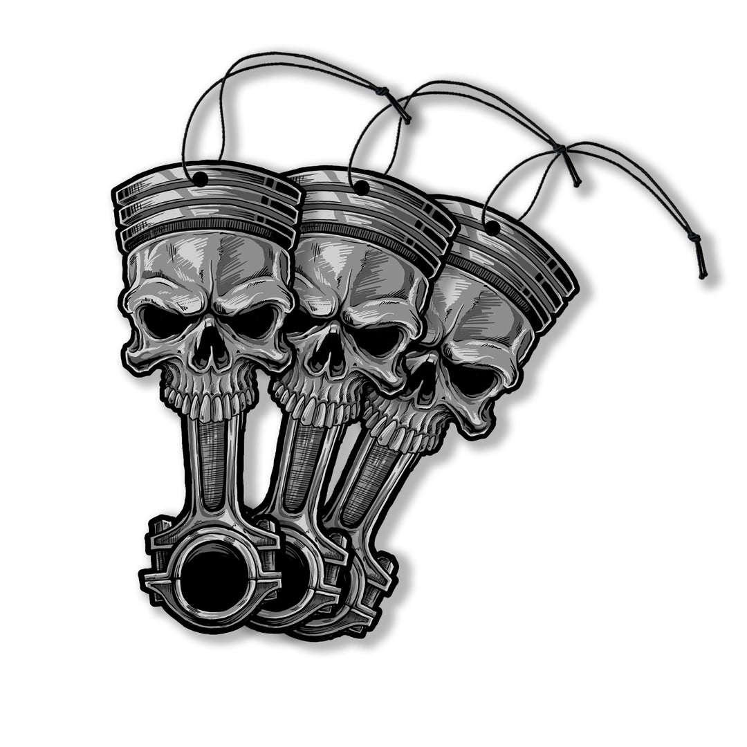 Skull Piston Paper Air Freshener 3-Pack