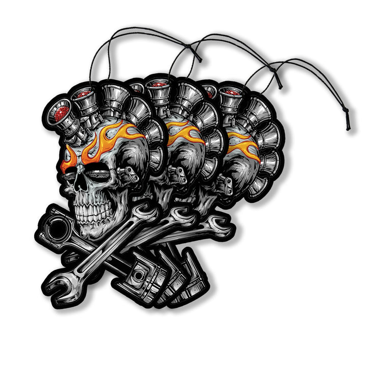 Engine Skull Paper Air Freshener 3-Pack