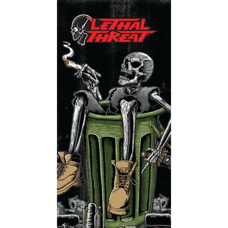 Lethal Threat Tattooed Skull and Trashed Banner