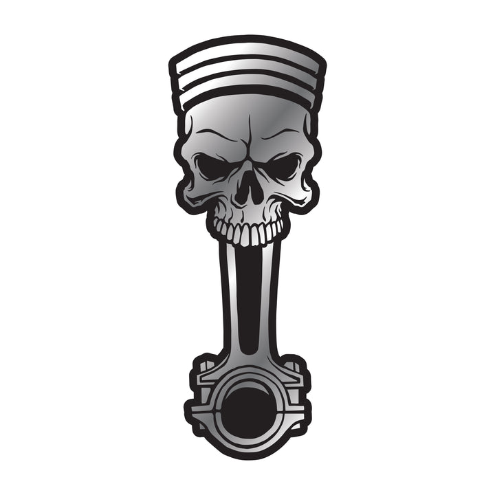 Skull Piston ABS Peel n Stick Emblem