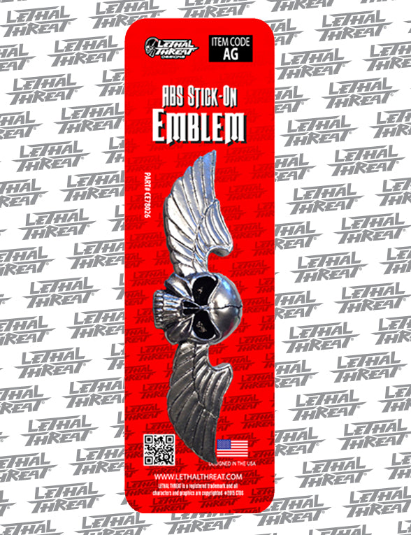 Racing Skull Peel n Stick  ABS Emblem