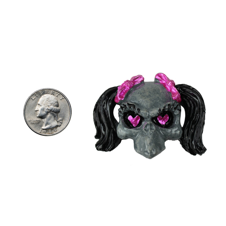 Girl Skull 3D Stick Ons- 2 per pack