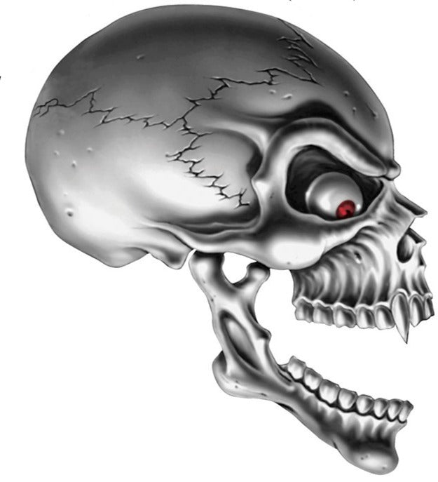 Skull Right Red Eyes Decal
