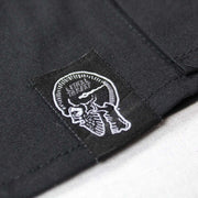Winged Vintage Motorcycle Rider Skull Embroidered Work Shirt / Shop Shirt