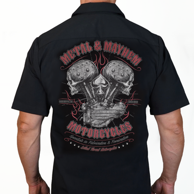 Metal Mayhem Printed Work Shirt / Shop Shirt