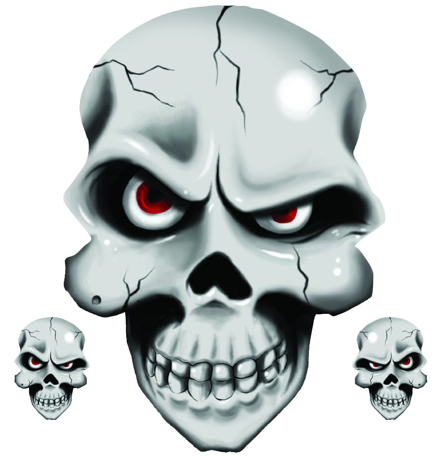 Eyeball Skull Decal