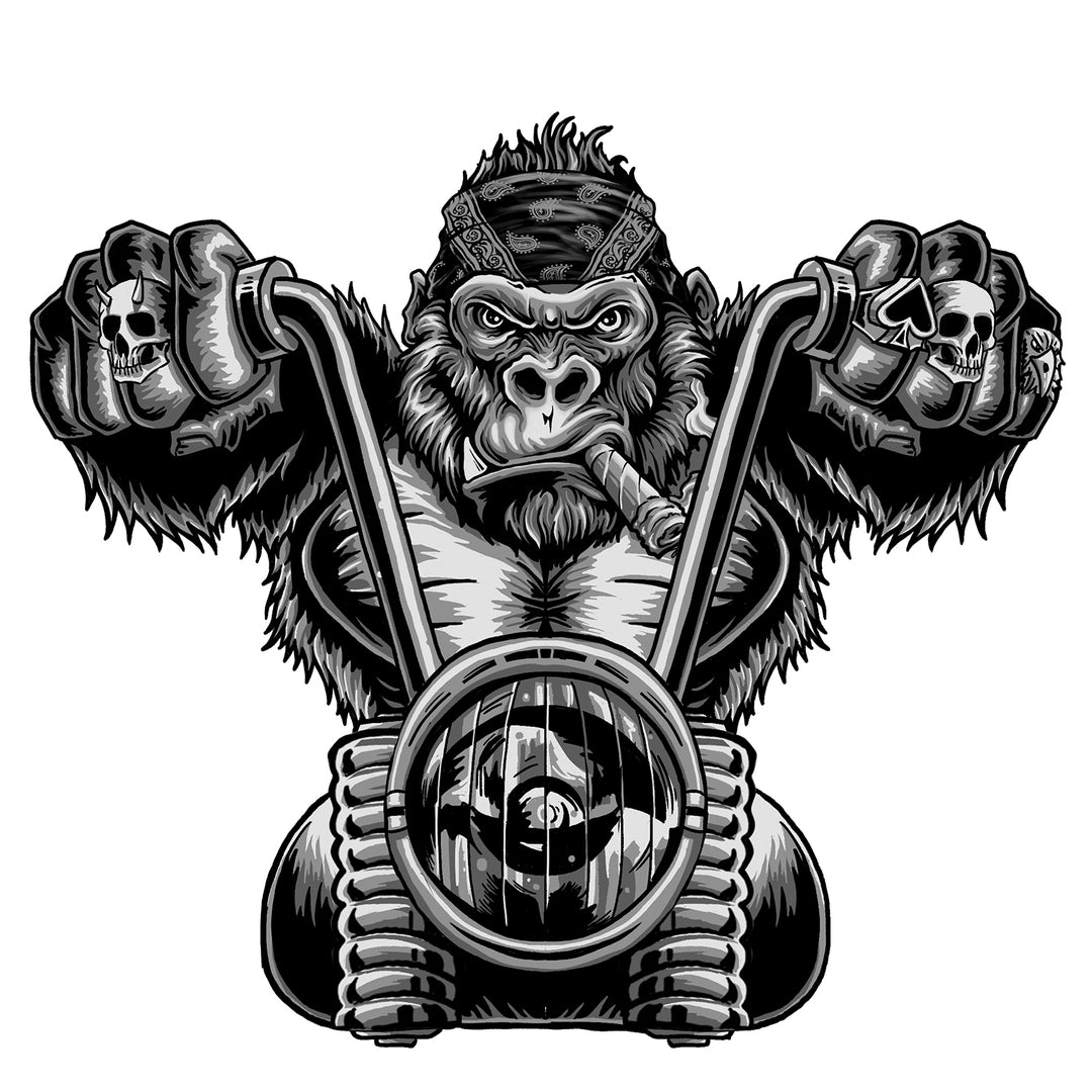 Go Fast Gorilla Mini Decal/Sticker
