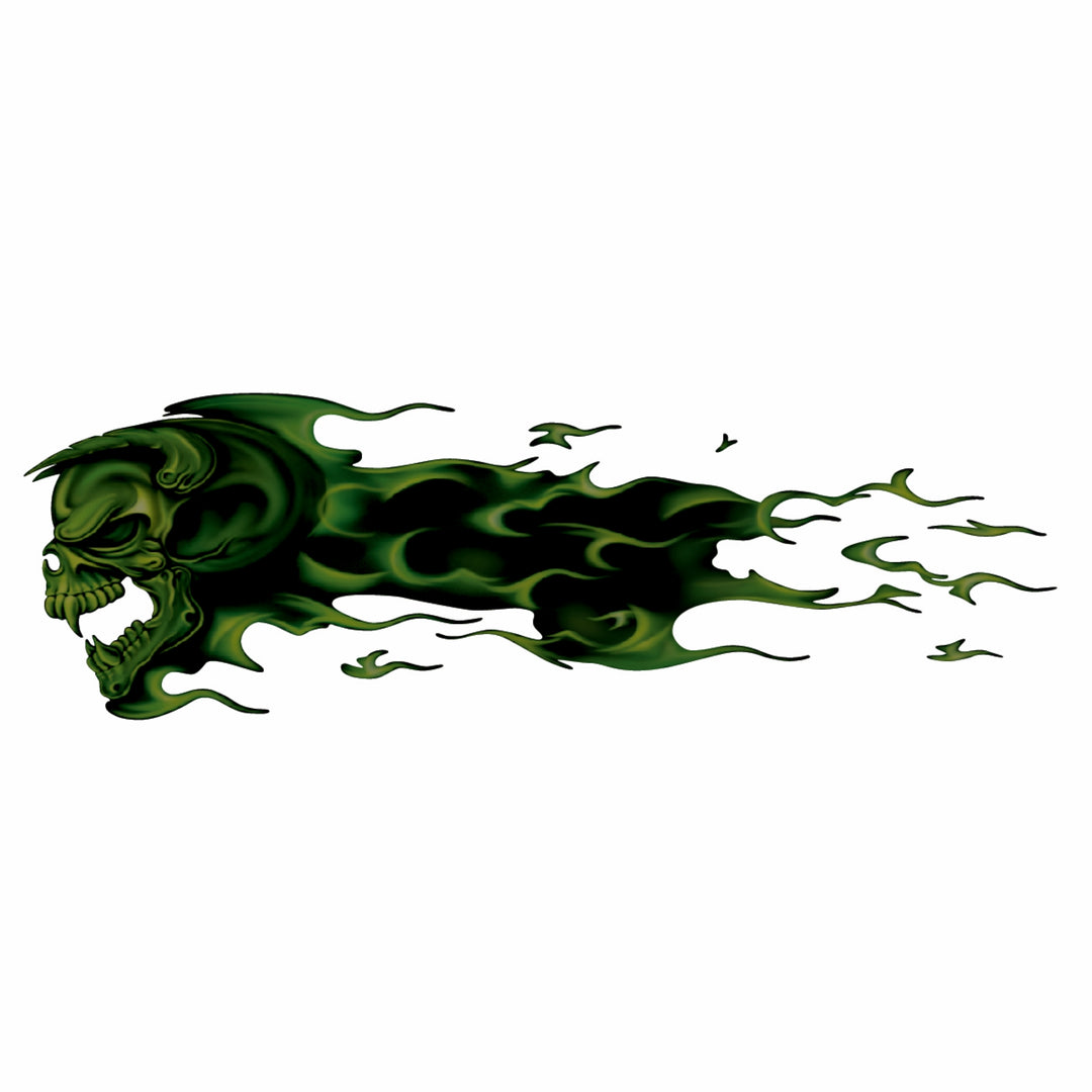 Green Skull Left Decal