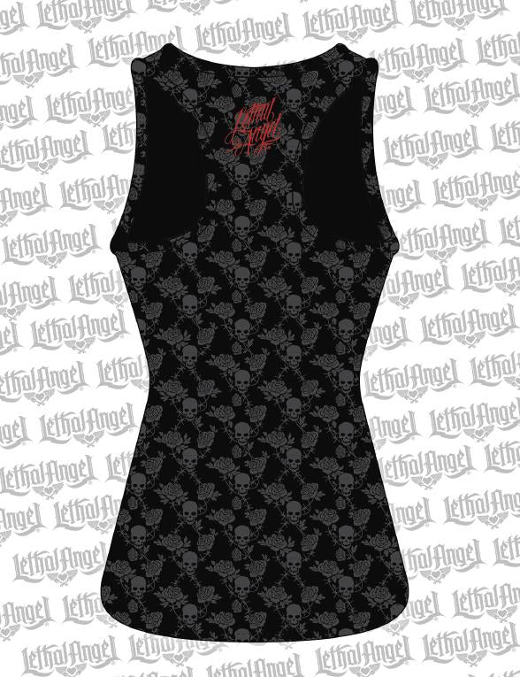 Skull Arm Tattoo Razor Back Tank Top