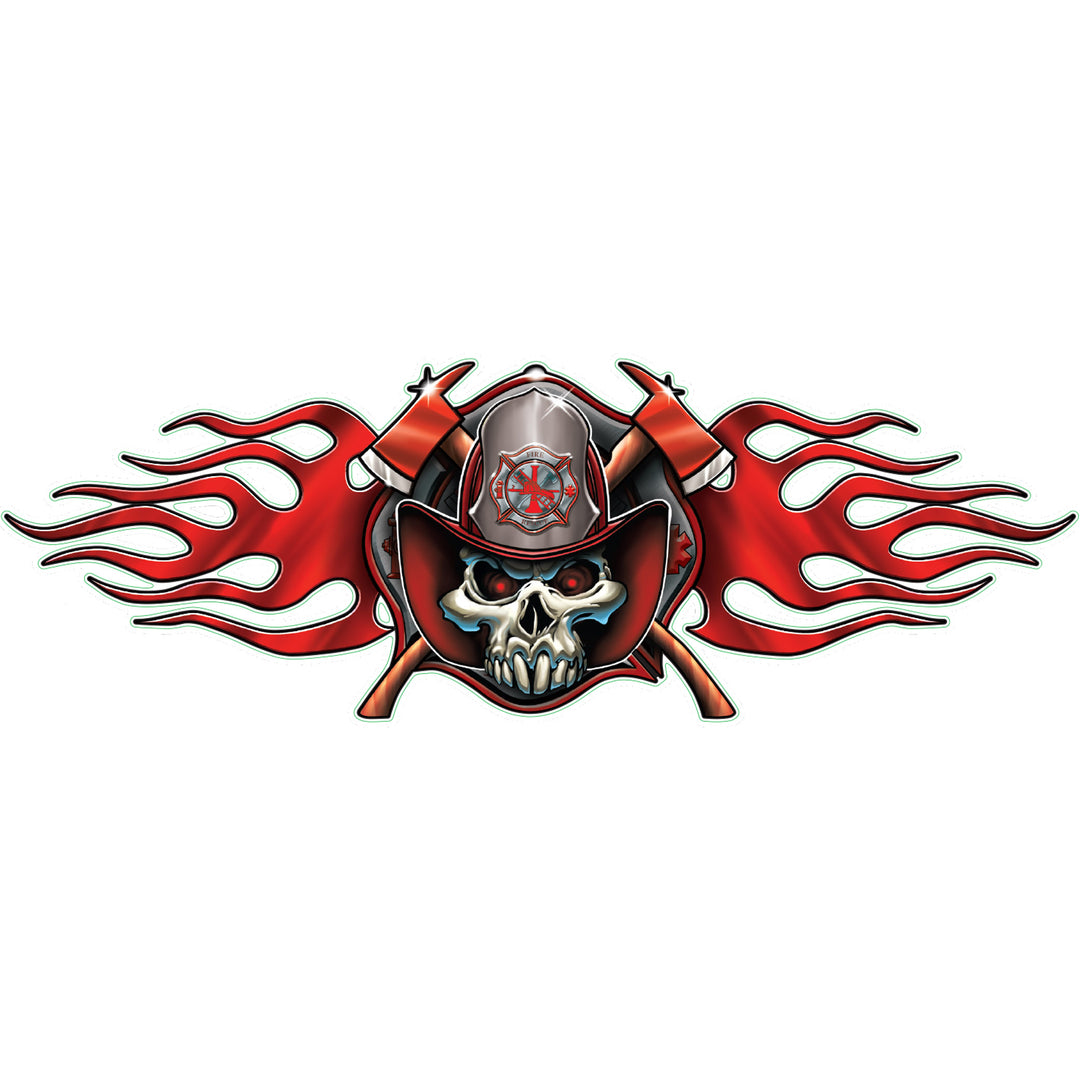 FD / Fire Department Skull Center Decal