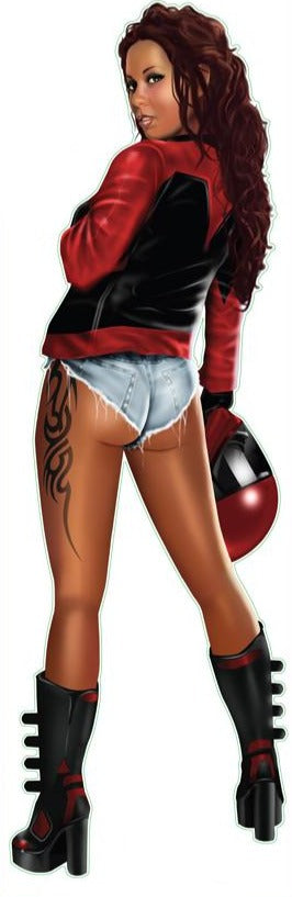 Urban Biker Red Decal
