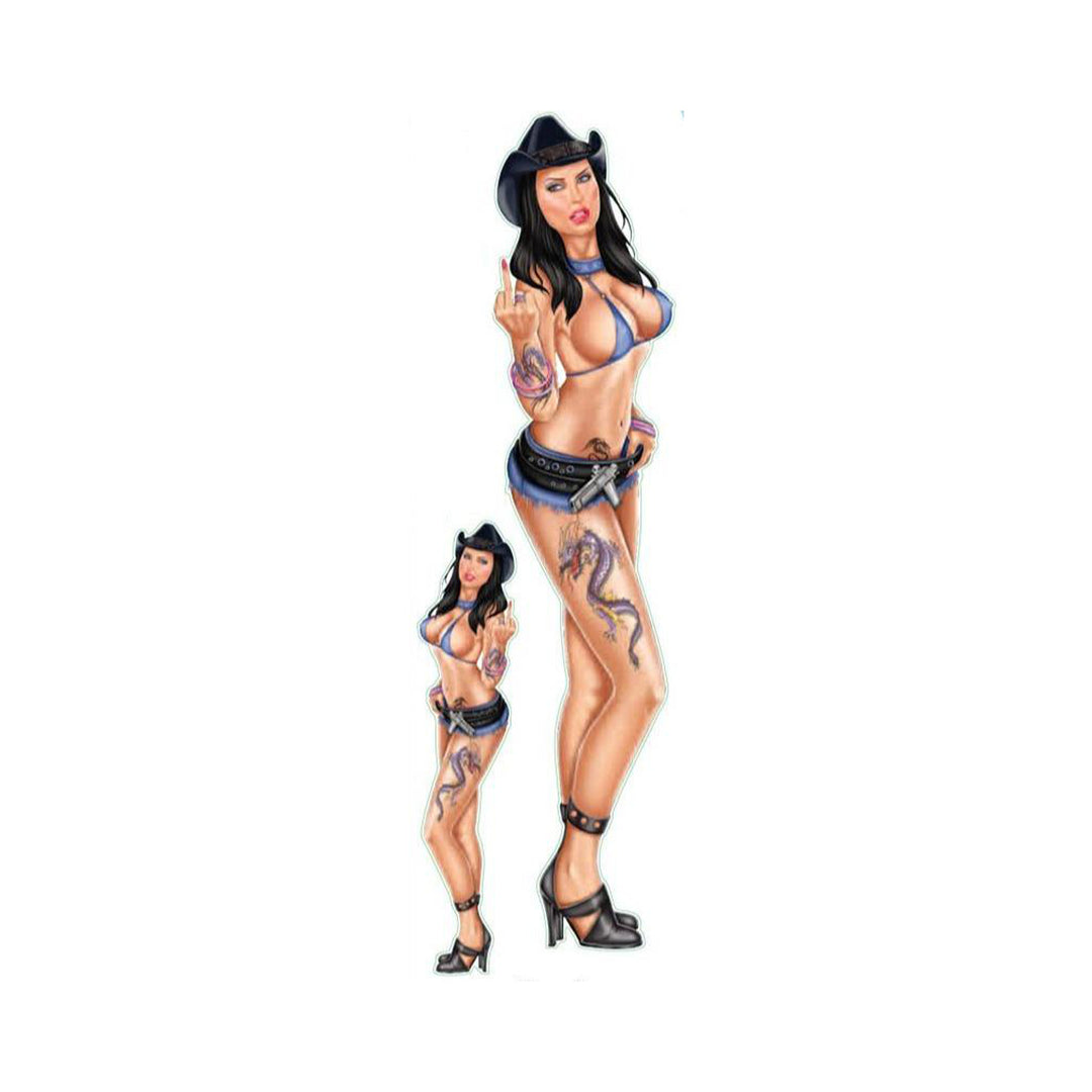 Middle Finger Babe Decal