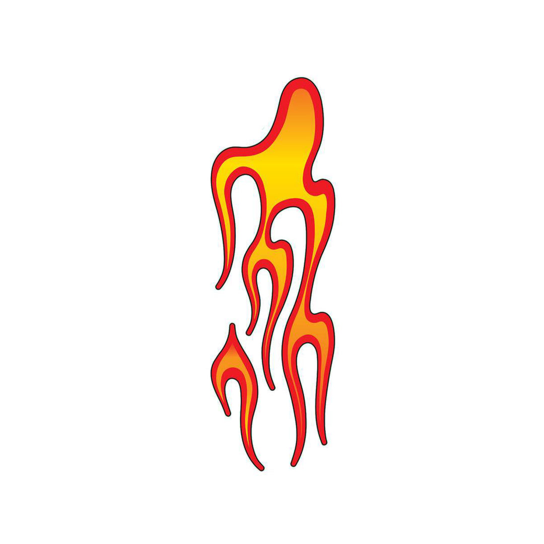 Flame Left Facing Large Decal