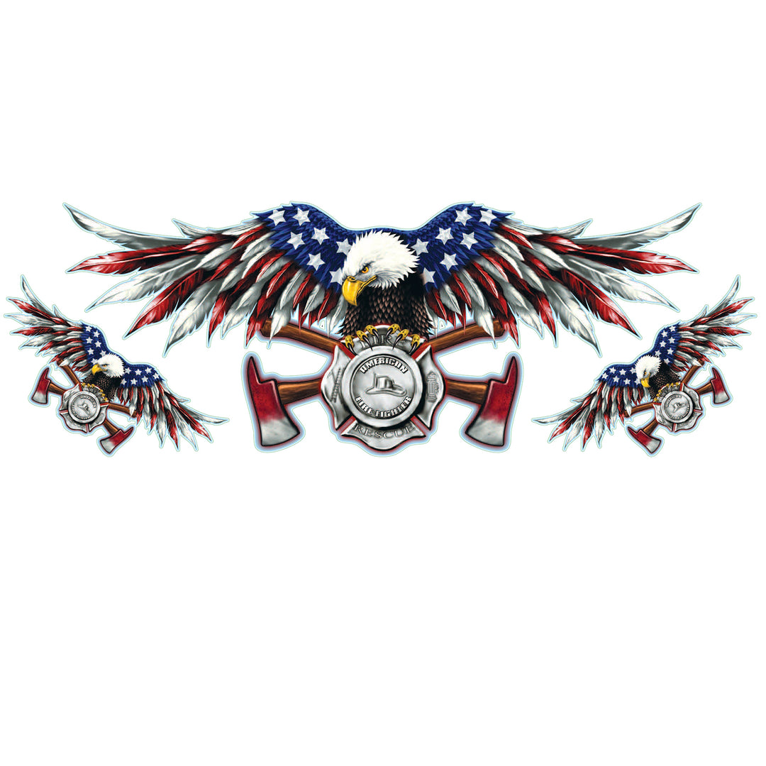 USA Fire Department Eagle Large Decal