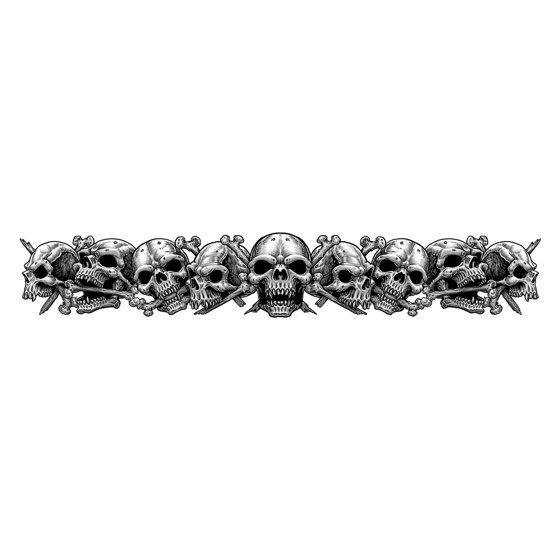 String of Skulls Super Size Decal