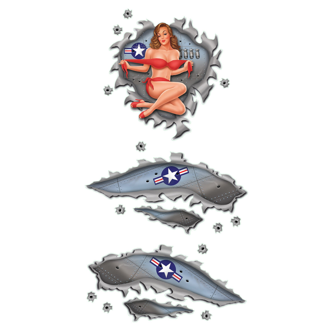 Bomber Pin Up Girl  Nose Art Decal Kit