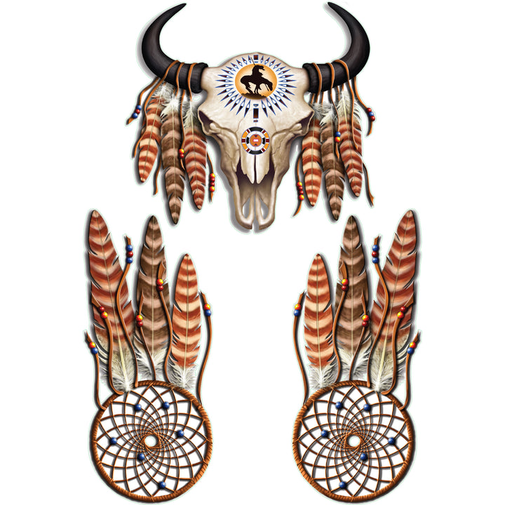 Cow Skull  and Dream Catcher Decal Set