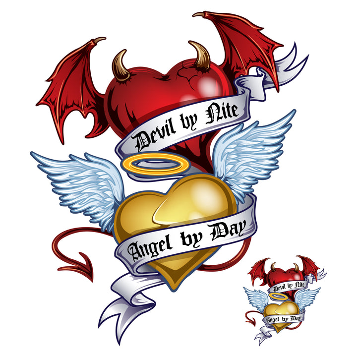Devil Angel Heart Decal Pack