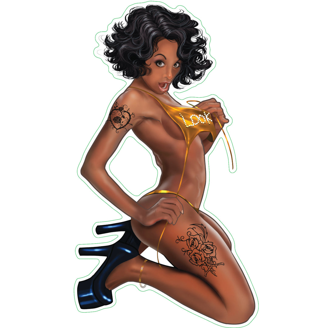 Coco Pin Up Girl - Mini Decal
