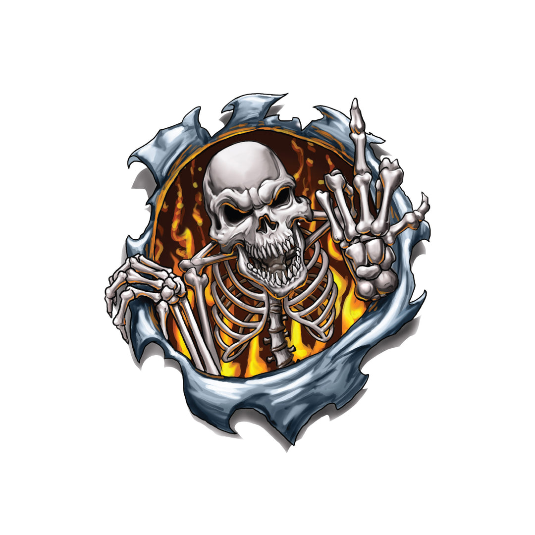 Finger Skull - Mini Decal