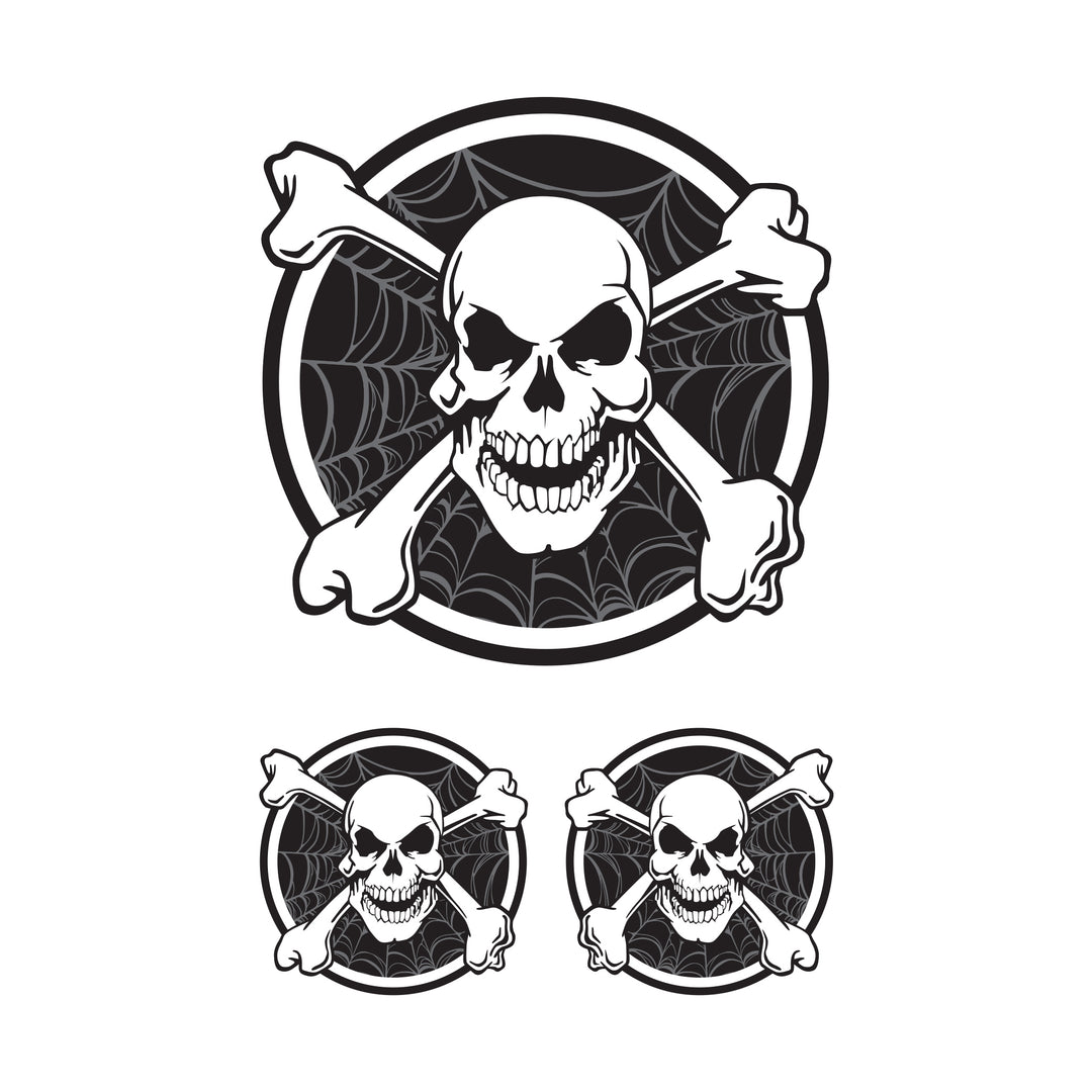 Web Skull - Mini Decal