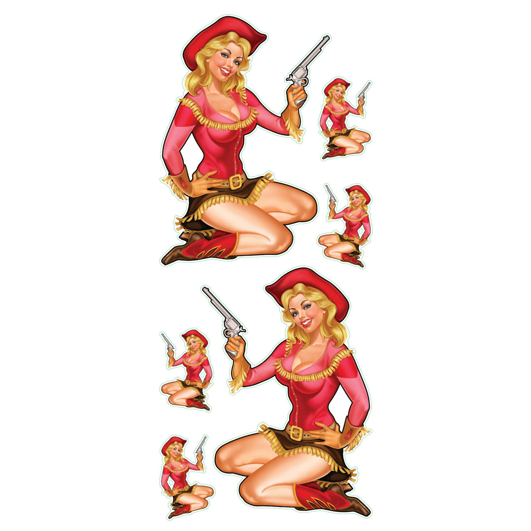 Vintage Cow Girl Decal