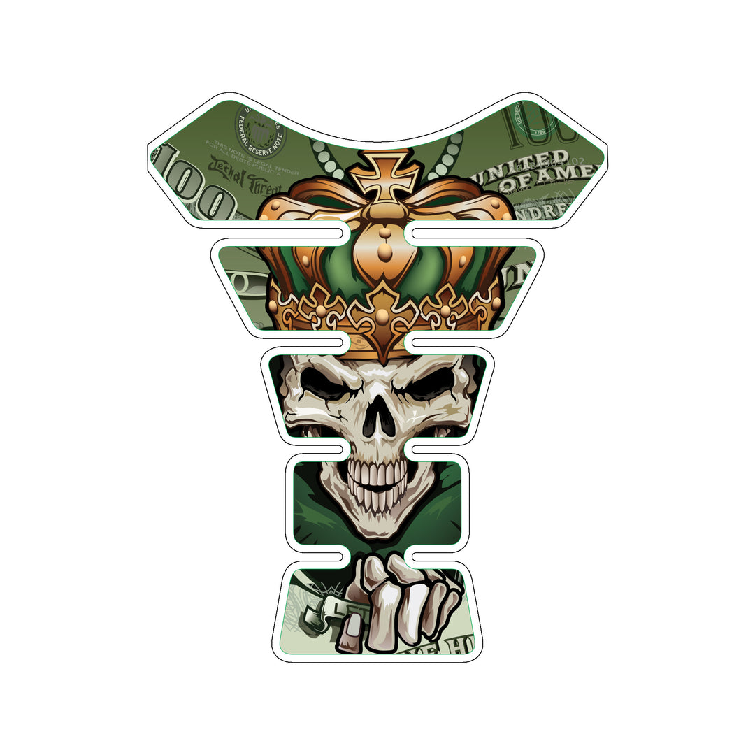 Money Skull King Motorcycle Tank Pad / Motorcycle Tank Protector